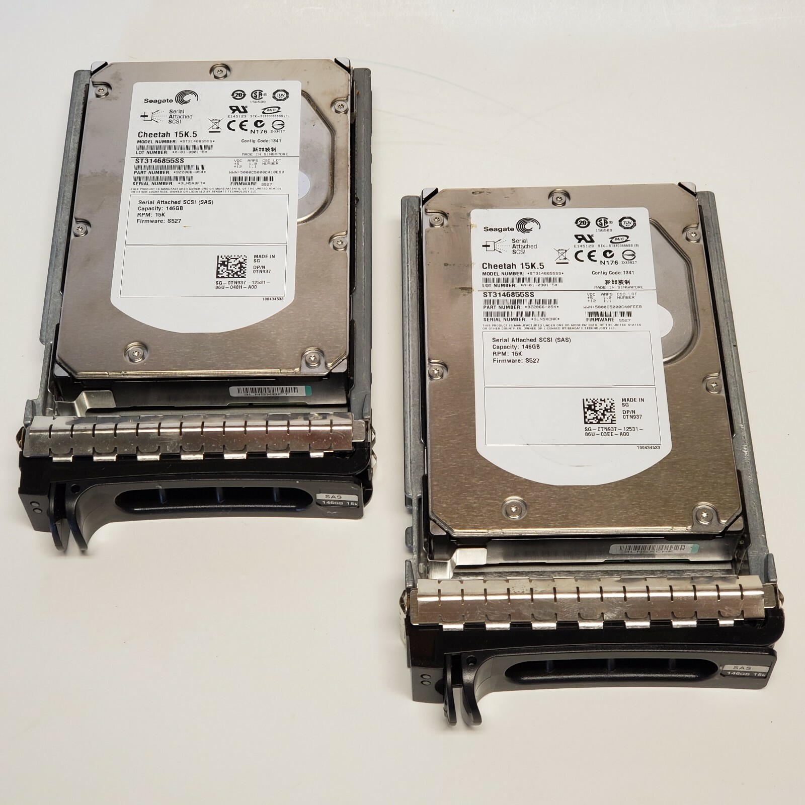 2 Seagate Cheetah 15K.5 9Z2066-031 ST3146855SS 146GB 3.5" SAS
