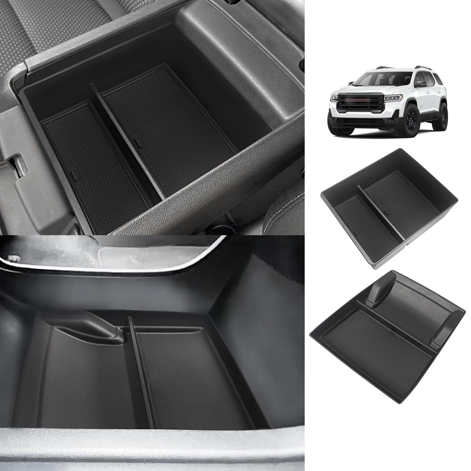Center Console Storage Box & Lower Tray for 2020-2023 GMC Acadia