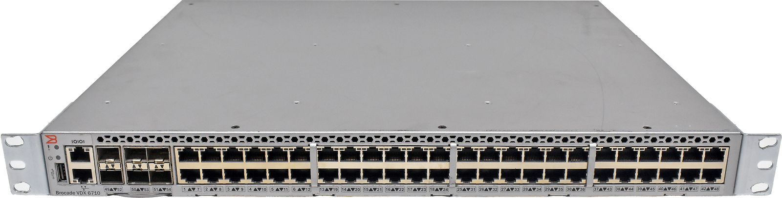 Brocade VDX 6710 BR-VDX6710-54-F 80-1004843-04 48-Port 1G RJ-45 FCoE Switch