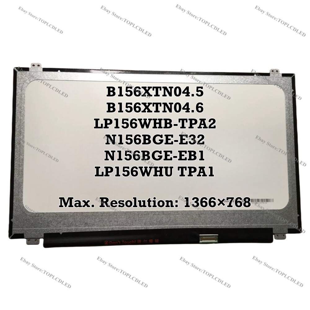 B156XTN04.5 fit B156XTN04.6 LP156WHB-TPA2 N156BGE-E32 EB1 LP156WHU TPA1 HD LED