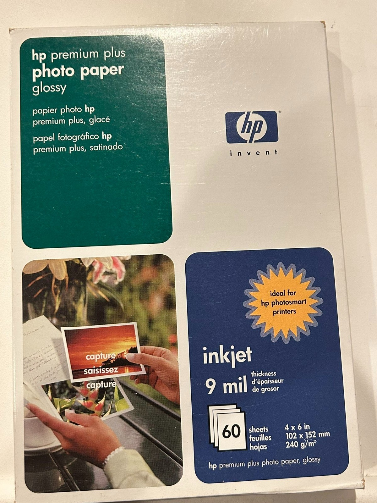 HP Invent Premium Plus Borderless 4" x 6" Glossy Photo Part For Inkjet Printers