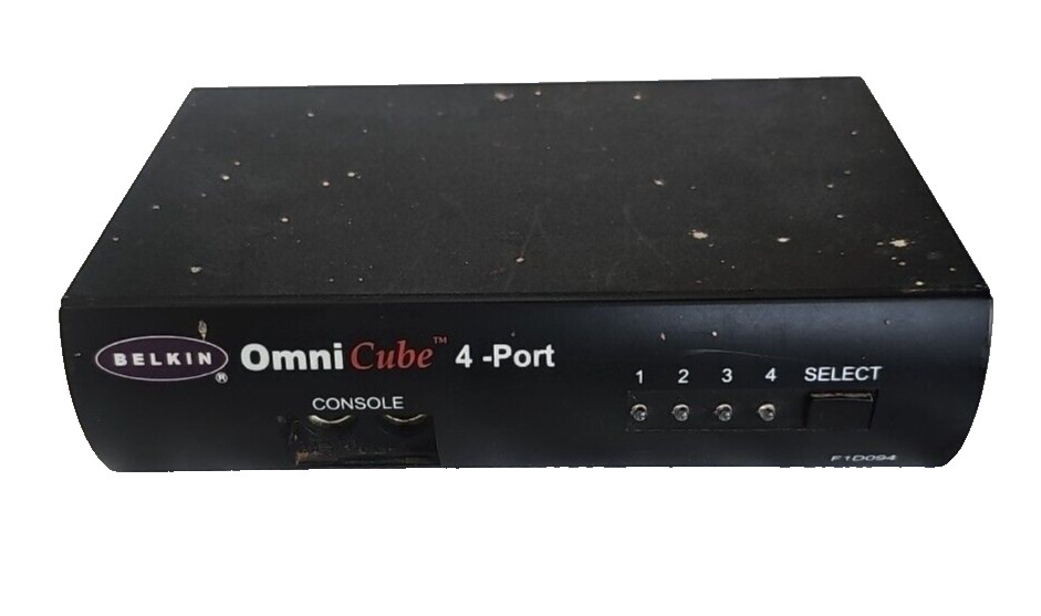 BELKIN Omni Cube 4-Port External KVM Switch, F1D094 - No Power Supply