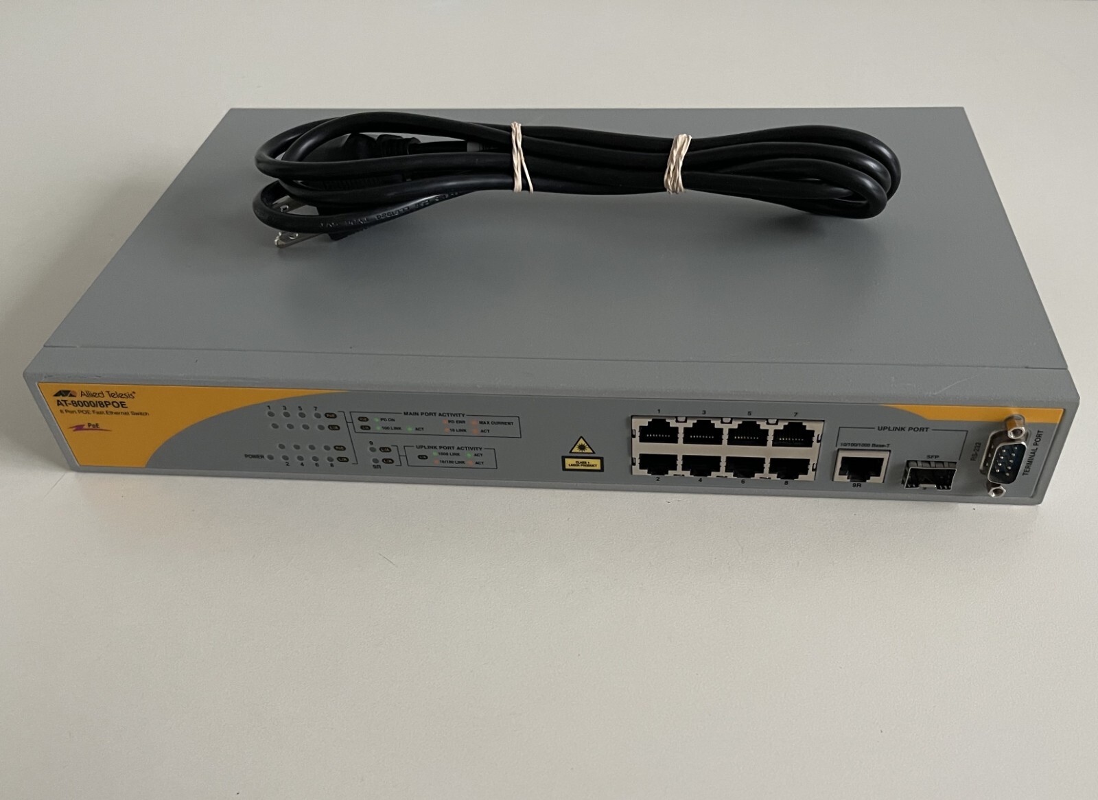 Allied Telesis Telesyn AT8000/8POE 8 Port POE Fast Ethernet Switch