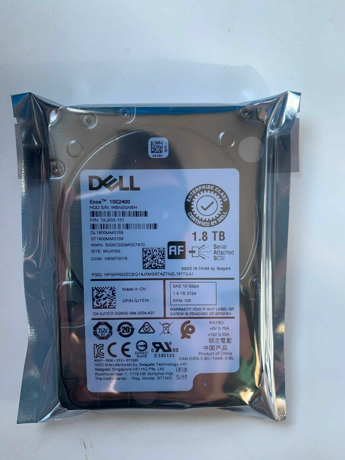 New FOR Dell JY57X 1.8TB 10K 2.5'' 12Gbps SAS Hard Drive ST1800MM0159 0JY57X
