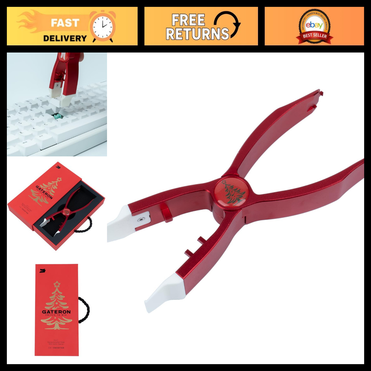 3-in-1 Keycap & Switch Puller Tool for Gaming Keyboards - Easy DIY Customization