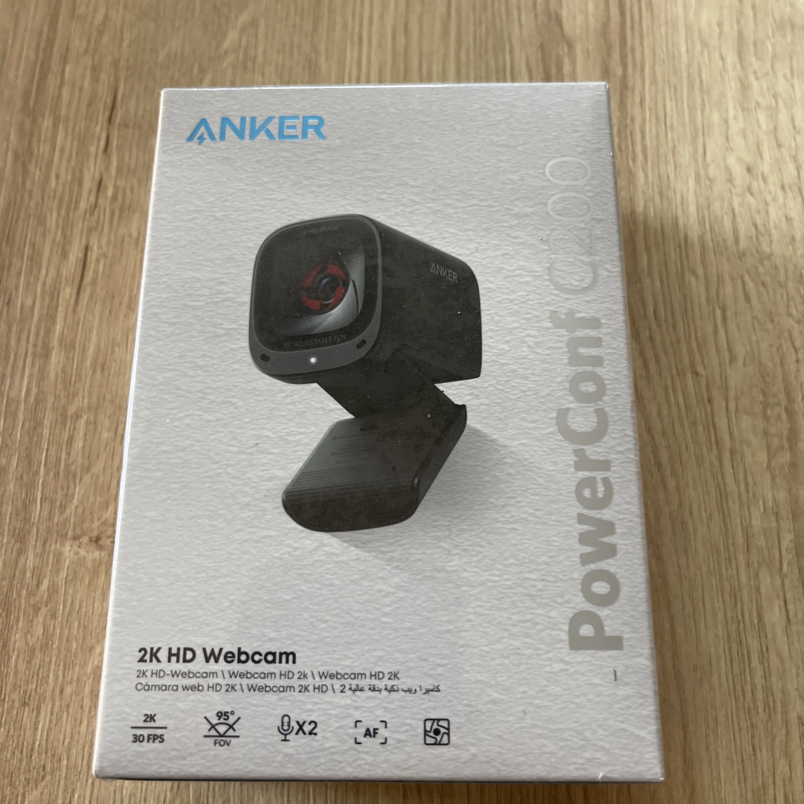 Anker 2K USB Webcam PowerConf C200 AI-Noise Canceling Stereo Mic Privacy Cover