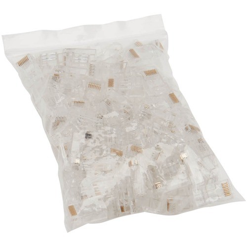 Tripp Lite Cat6 RJ45 Pass-Through UTP Modular Plug, 100 Pack (n232-100-utp)
