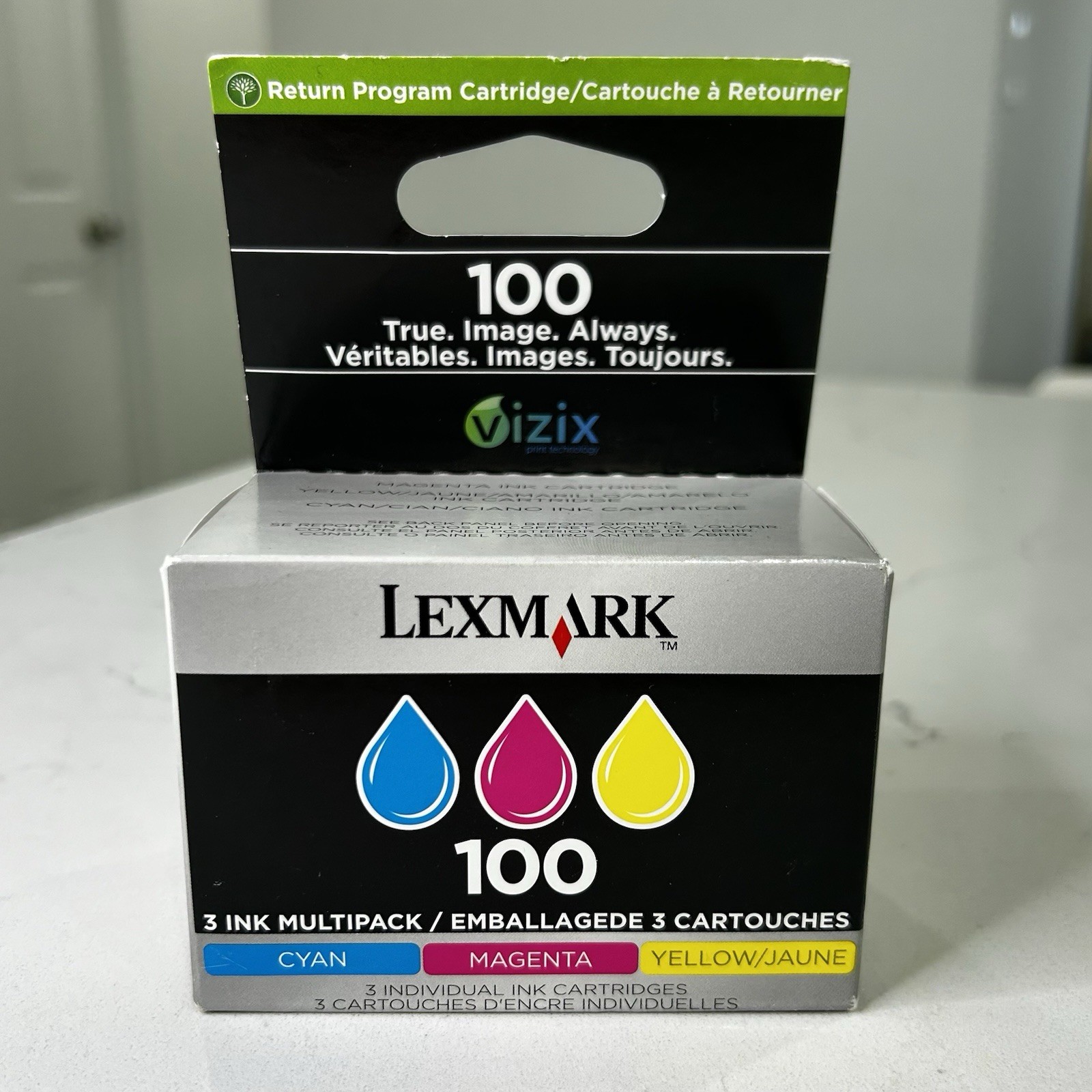 Genuine Lexmark 100 Multipack Cyan Magenta Yellow 14N0685 New Sealed