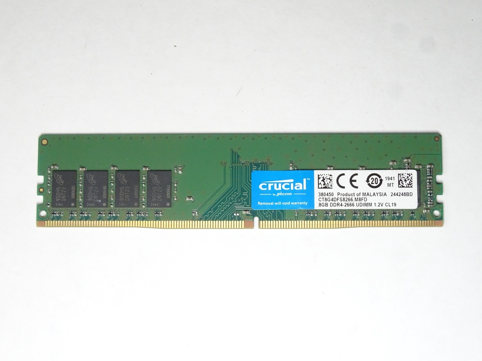 Crucial 8GB DDR4-2666 PC4-21300 288-Pin UDIMM Desktop RAM CT8G4DFS8266.M8FD