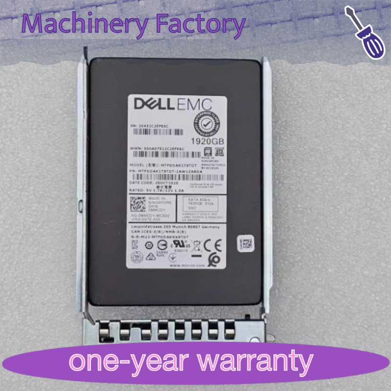0MMCDY MMCDY Dell EMC 1.92TB RI TLC SATA 6Gb/s 2.5" SSD G14 15 16 Tray