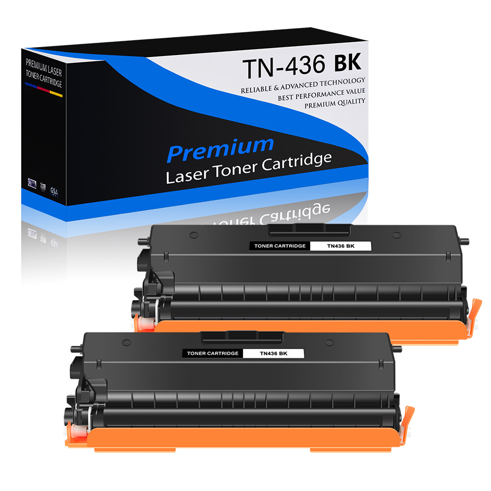2PK TN436 Black Toner Cartridge For Brother TN436BK HL-L8260CDW HL-8360CD Series