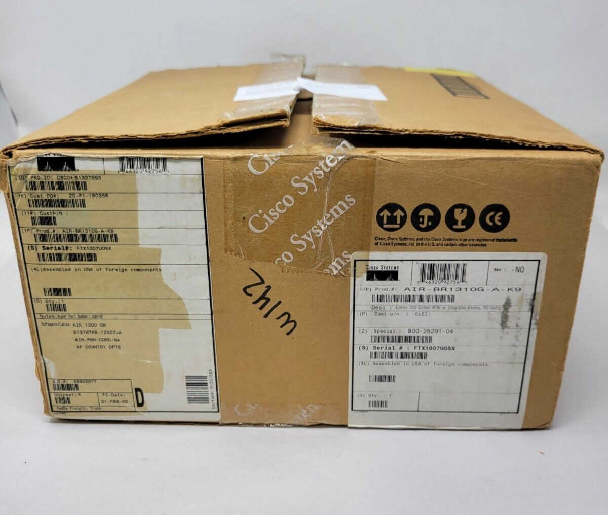 Cisco Aironet 1300 Wireless Bridge AIR-BR1310G-A-K9-R New-Open Box 102524M4