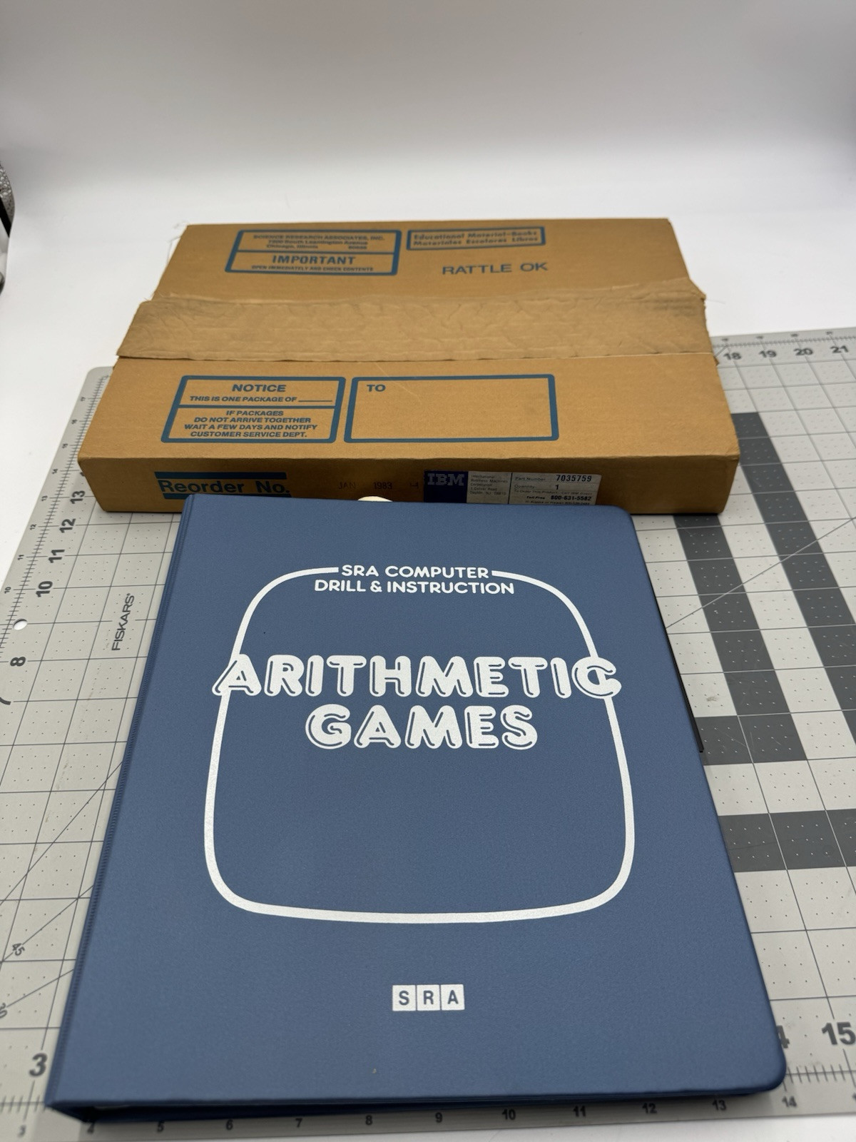 1983 IBM SRA Arithmetic Computer games Drills Binder Floppys
