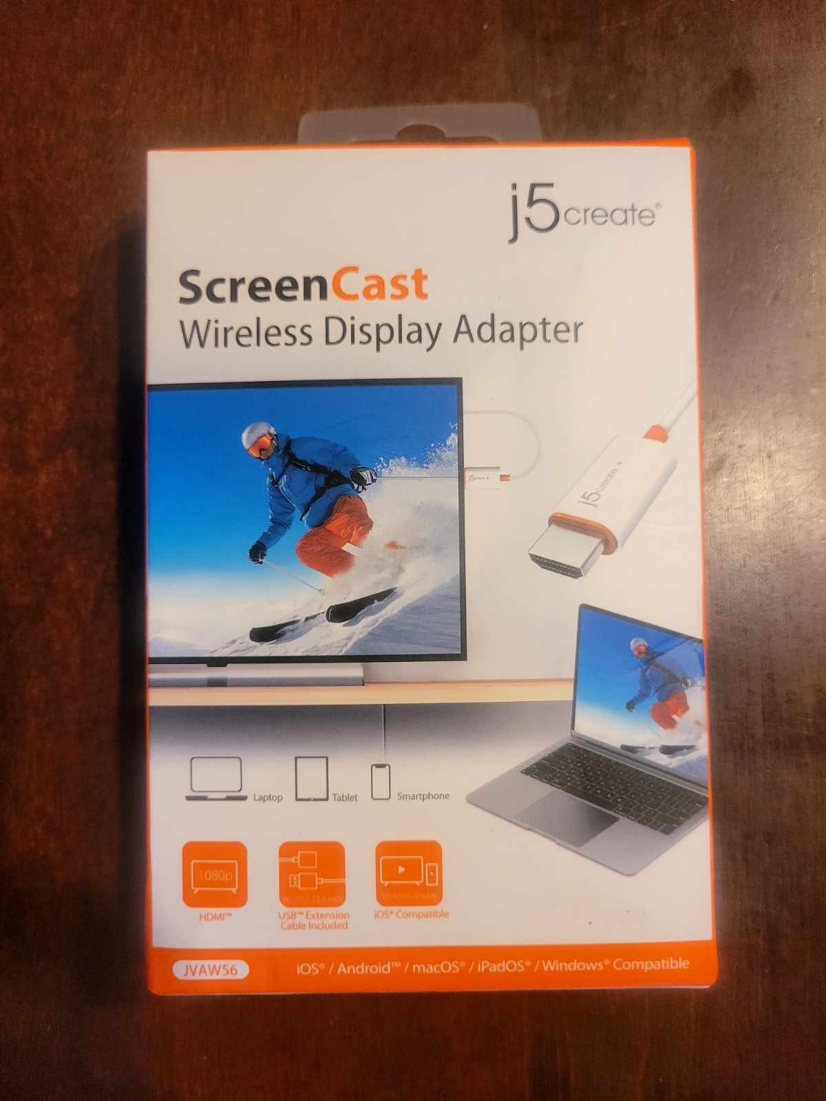 J5create - ScreenCast HDMI Wireless Display Adapter  JVAW56- New/Sealed