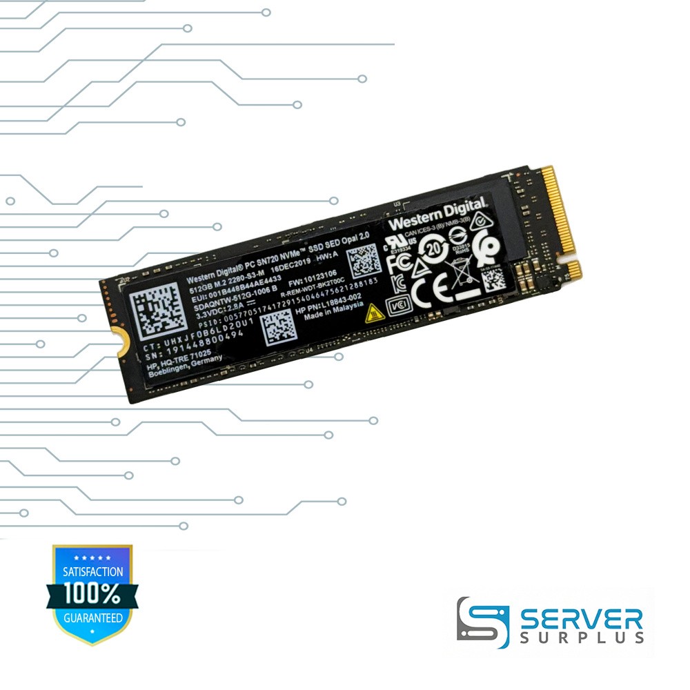 HP PC SN720 512GB NVMe M.2 Enterprise SSD | L18843-002 | SDAQNTW-512G-1006B
