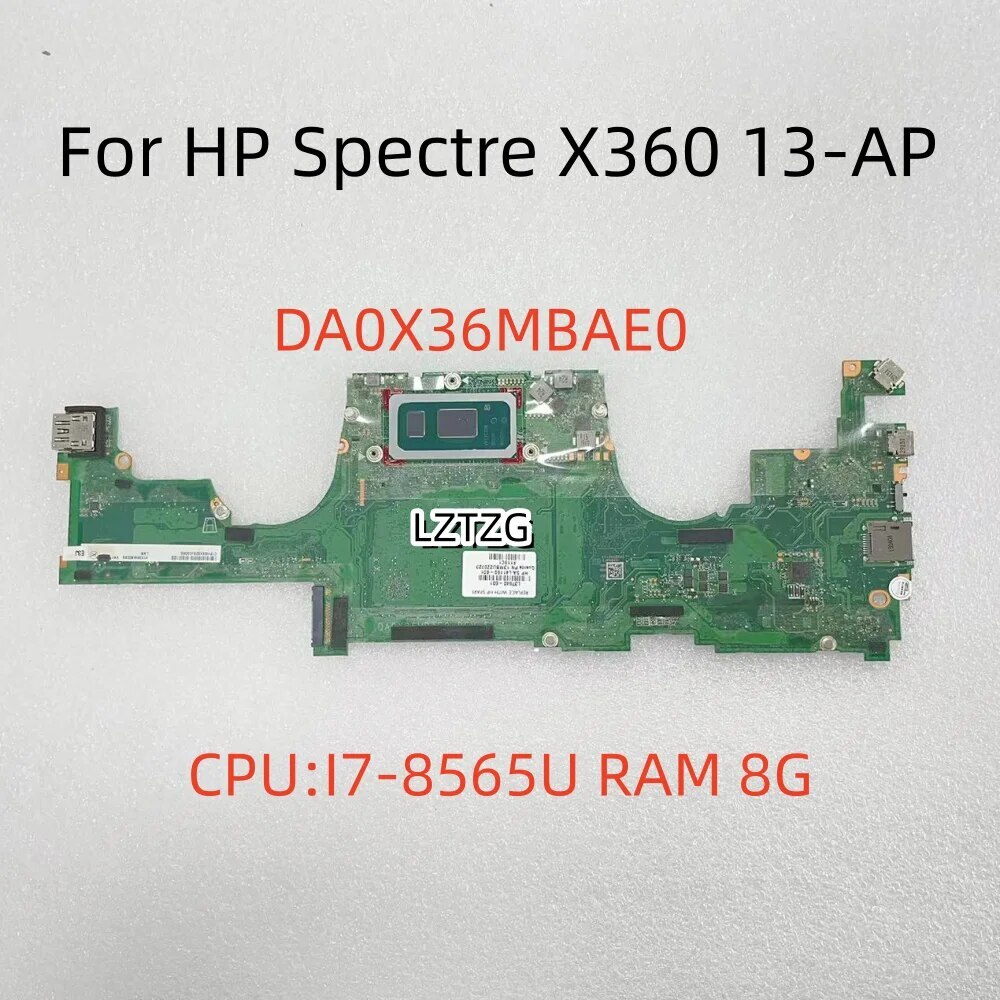 DA0X36MBAE0 For HP Spectre X360 13-AP Motherboard CPU I7-8565U UMA 8G L37640-601