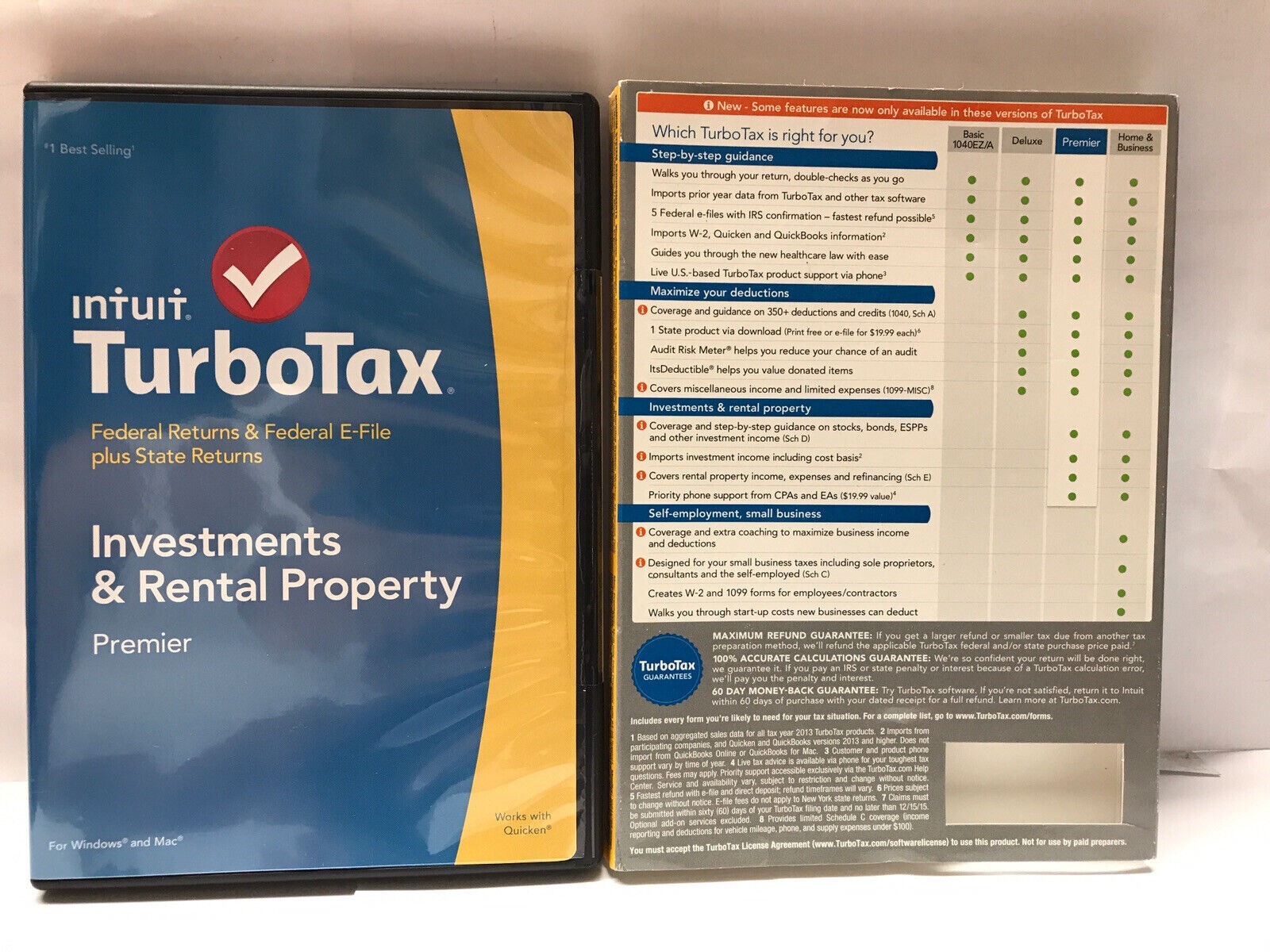 🏡 TurboTax 2014 Premier Investments & Rental Property