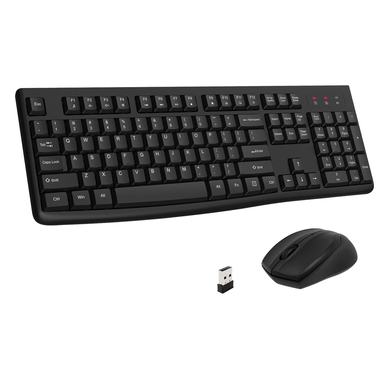 Combinación de teclado y mouse inalámbricos de 2.4 GHz para computadora portátil