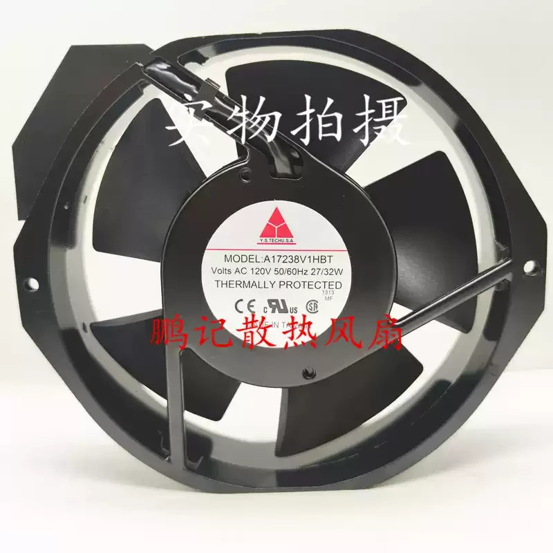 1PCS YEN SUN A17238V1HBT 17238 120V 27/32W Aluminum-Frame AC Cabinet Cooling Fan