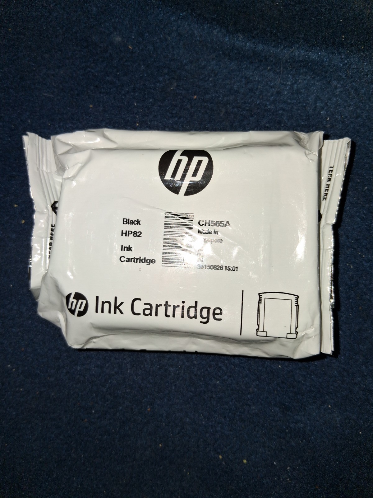 HP CH565A Genuine Ink Cartridge HP 82 Black Ink No Box No Expiration Date