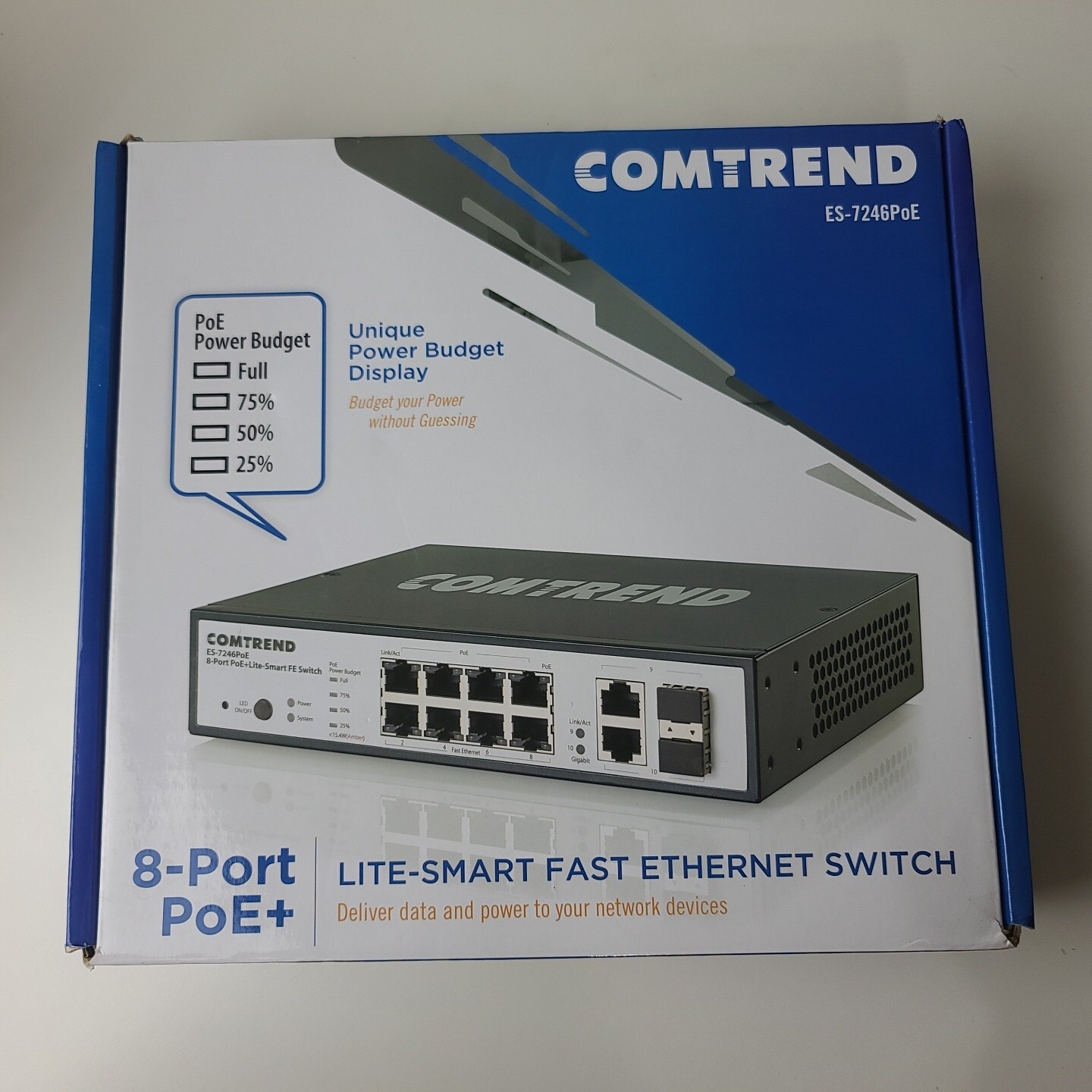 Comtrend 8-PORT PoE+ Lite-Smart Fast Ethernet Switch ES-7246PoE