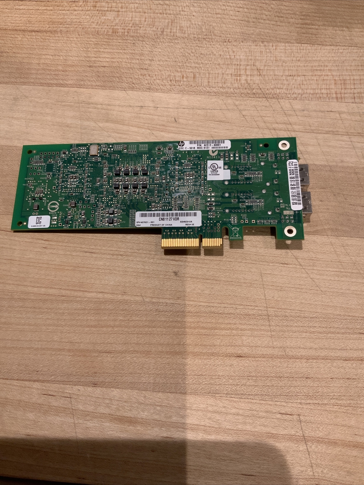HP AE312-60001 QLogic PX2510401-69 2 Port PCI-E X4 4Gbps HBA Fiber Channel Card