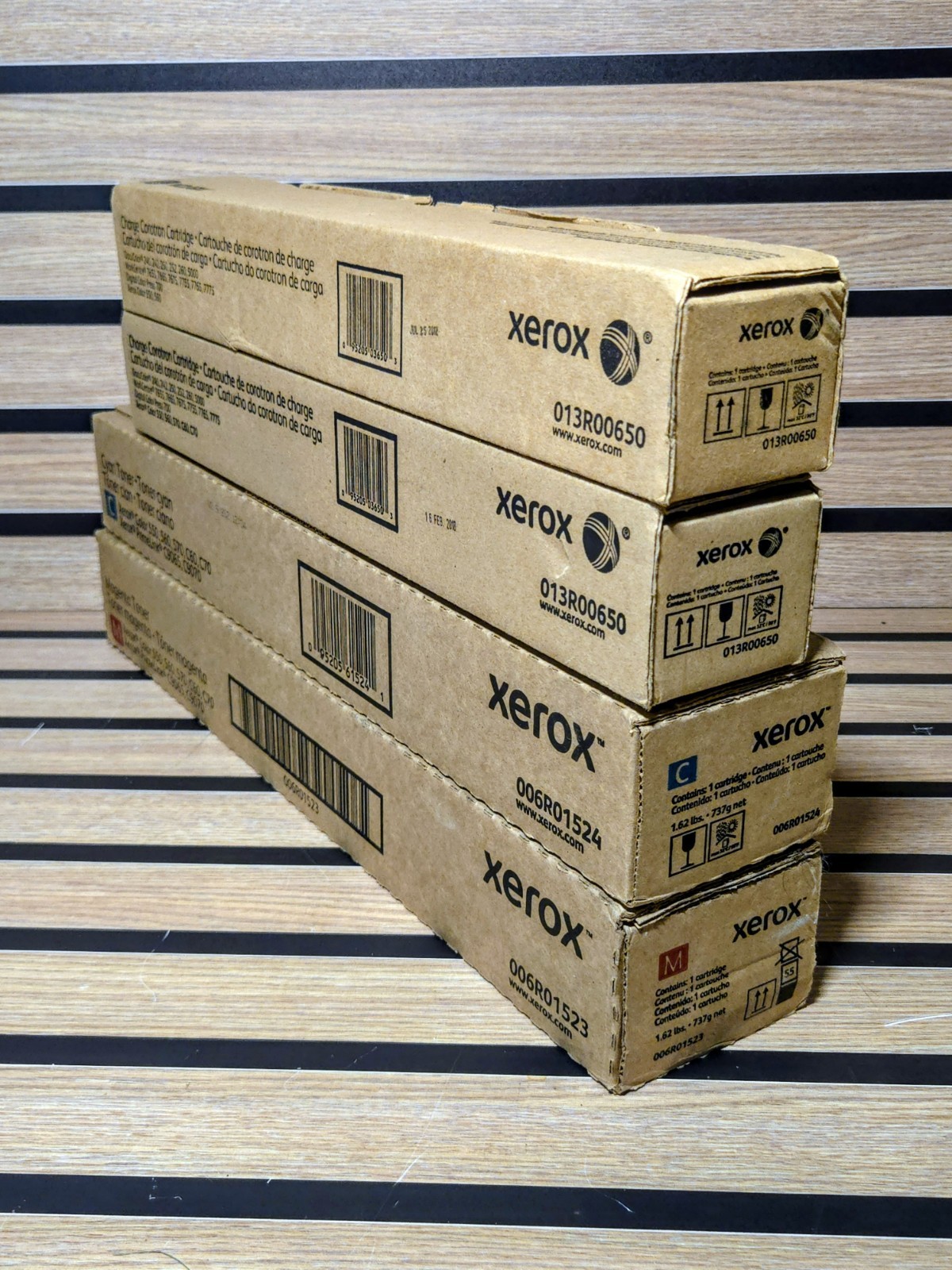OEM Xerox Supply Lot 2x 013R00650 Corotrons + Cyan 006R01524 & Magenta 006R01523