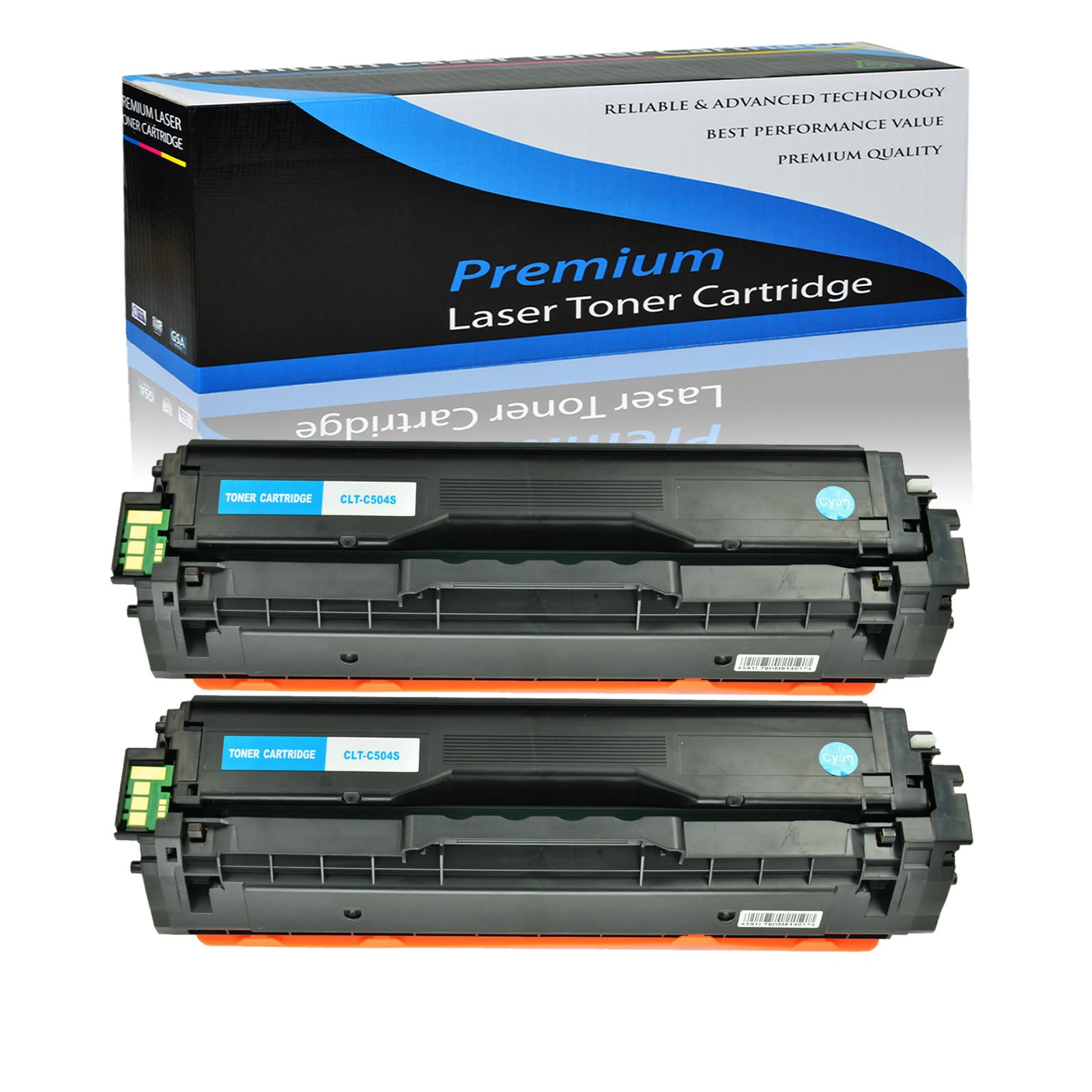 2PK Cyan CLT-C504S 504S Toner for Samsung CLT-504S SL-C1860FW CLX-4195F CLP-415