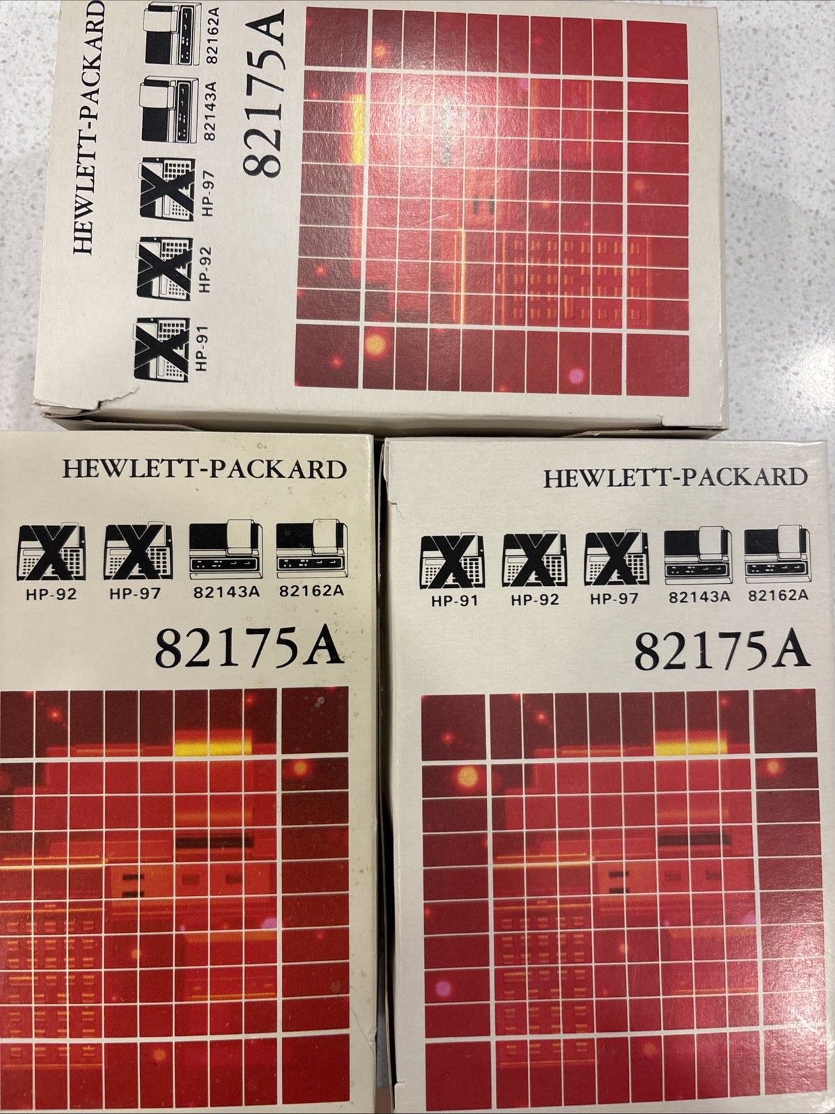 Vintage HP HEWLETT PACKARD 82175A Black Print Thermal Paper 3 Boxes