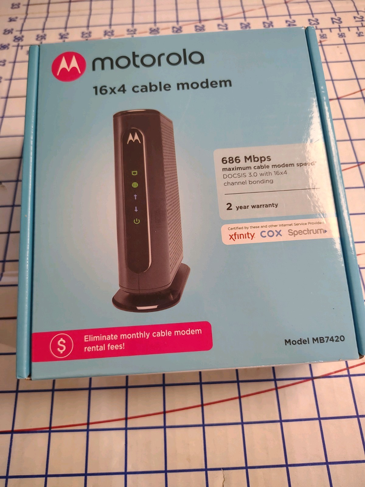 Motorola 16x4 Cable Modem Model MB7420 - NEW - Open box 