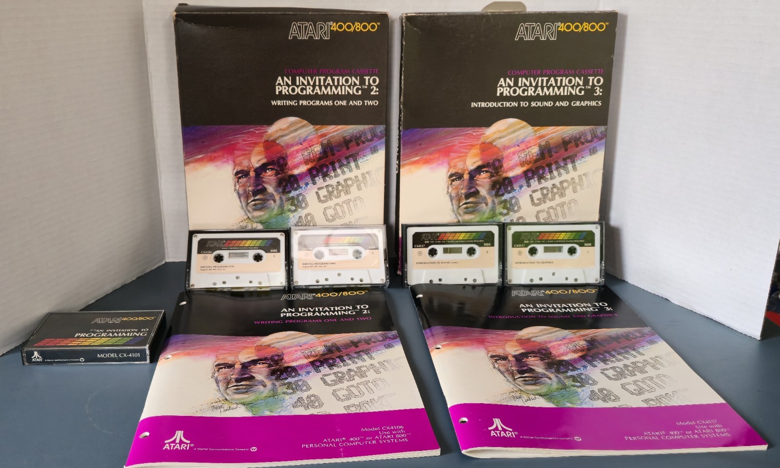 Atari Invitation To Programming 1, 2 & 3 for 400/800 CIB UNTESTED 