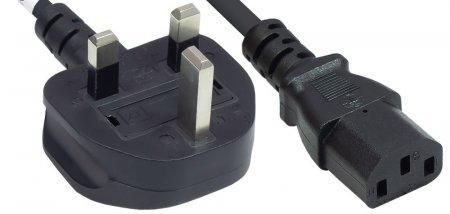 Manhattan W128288157 382786 Power Cord/Cable Uk 3-Pin Plug To C13 Female (K ~E~