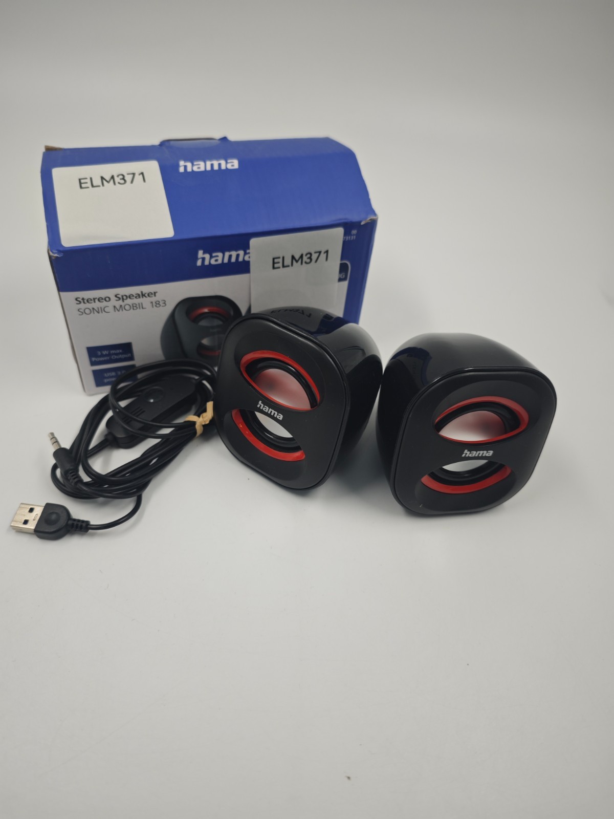 Hama Sonic Mobil 183 Notebook Speaker - Black/Red (00173131)