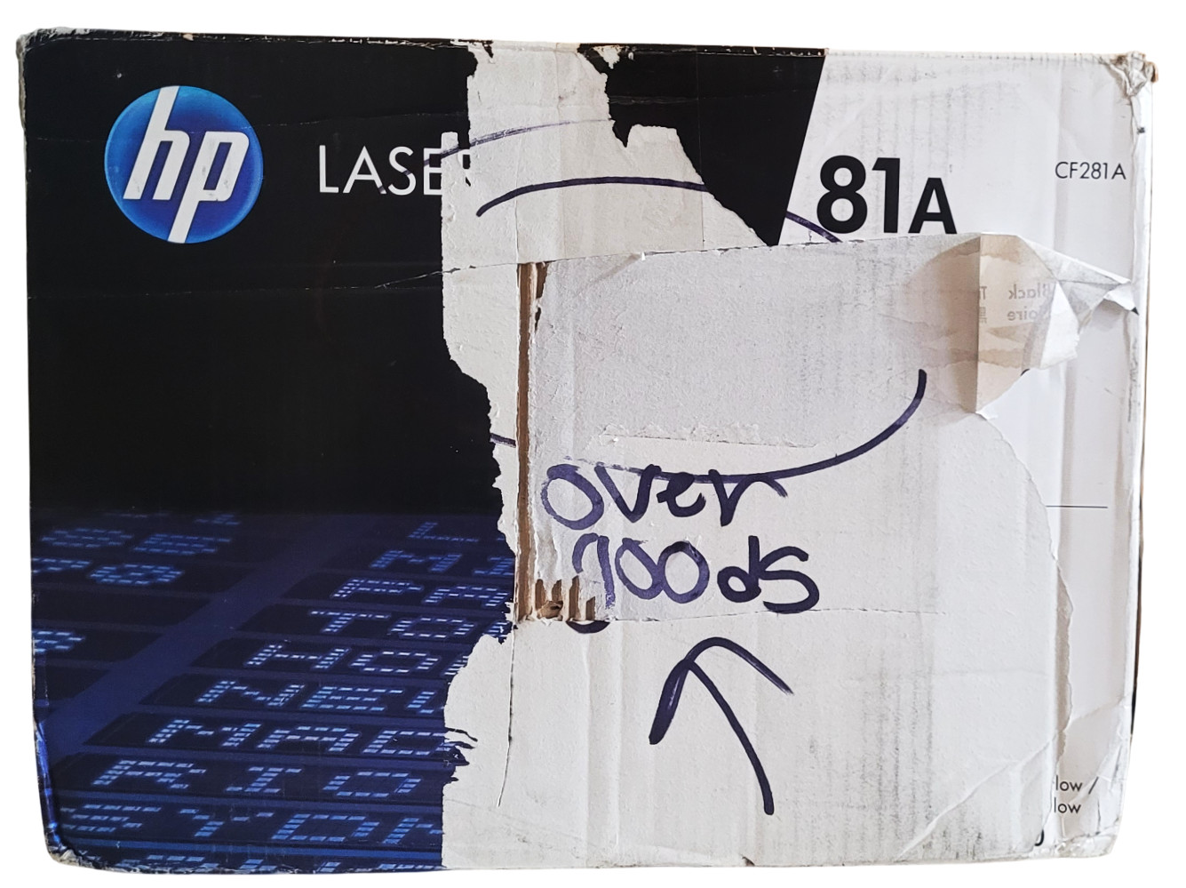 HP LaserJet 81A Black CF281A Toner Cartridge New Sealed With Open Rough Box