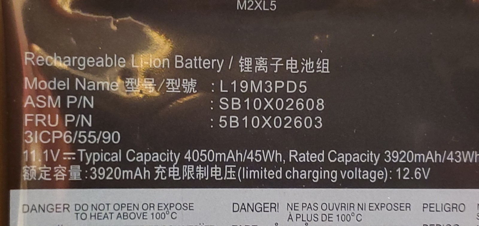 L19m3pd5 Laptop Battery packe 11.1v  3920 mah L19M3PD5 L19C3PD5 L19D3PD5