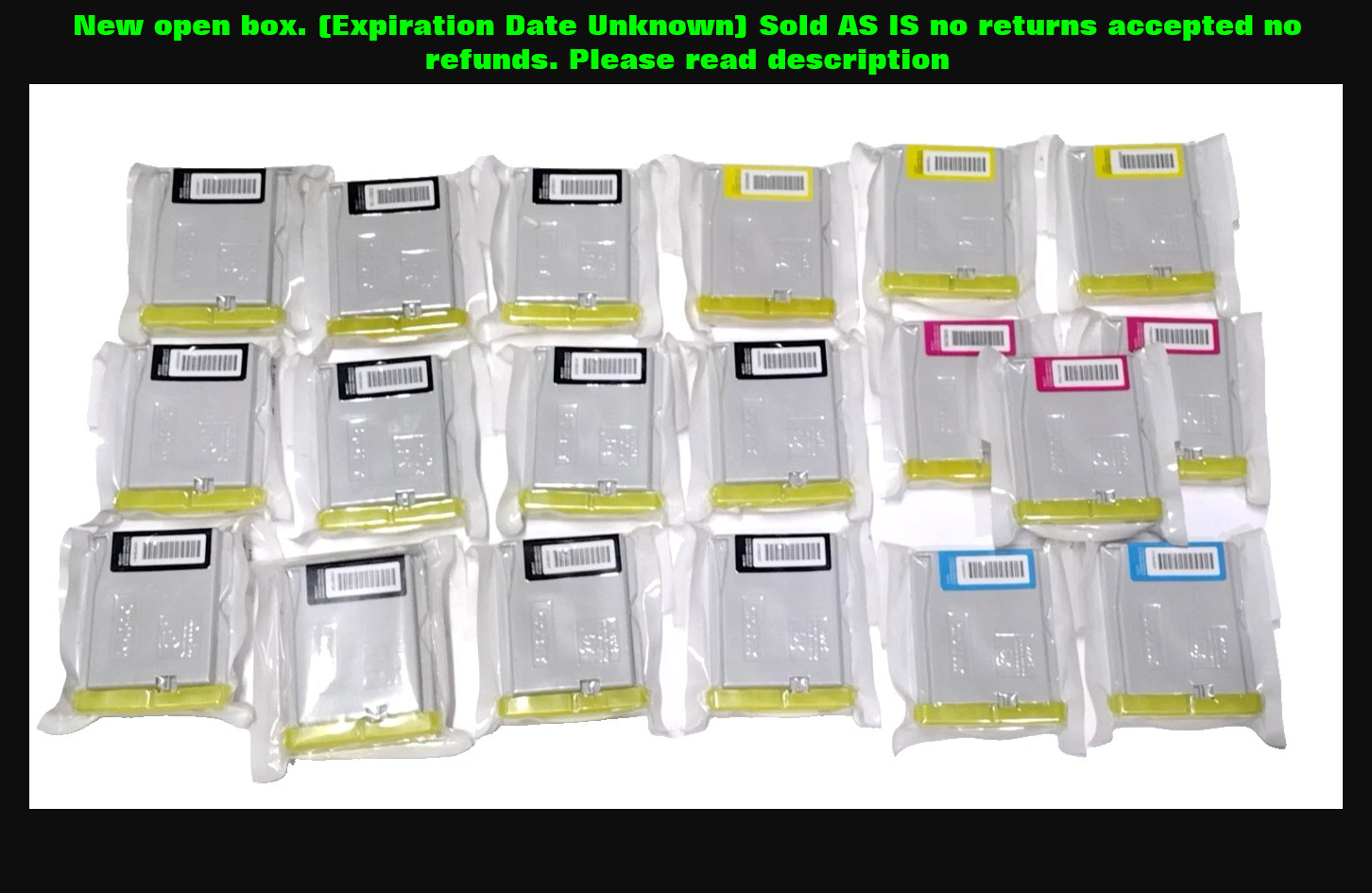Lot 19 Brother Ink Cartridges 12 LC51BK, 3 LC51Y, 3 LC51M, 2 LC51C Read Descrip-