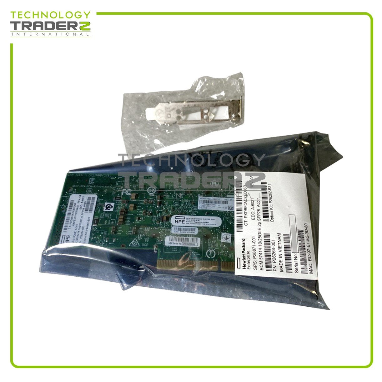 P26262-B21 HPE Broadcom BCM57414 10/25Gb 2 Port SFP28 Adapter P26871-001 **NEW**