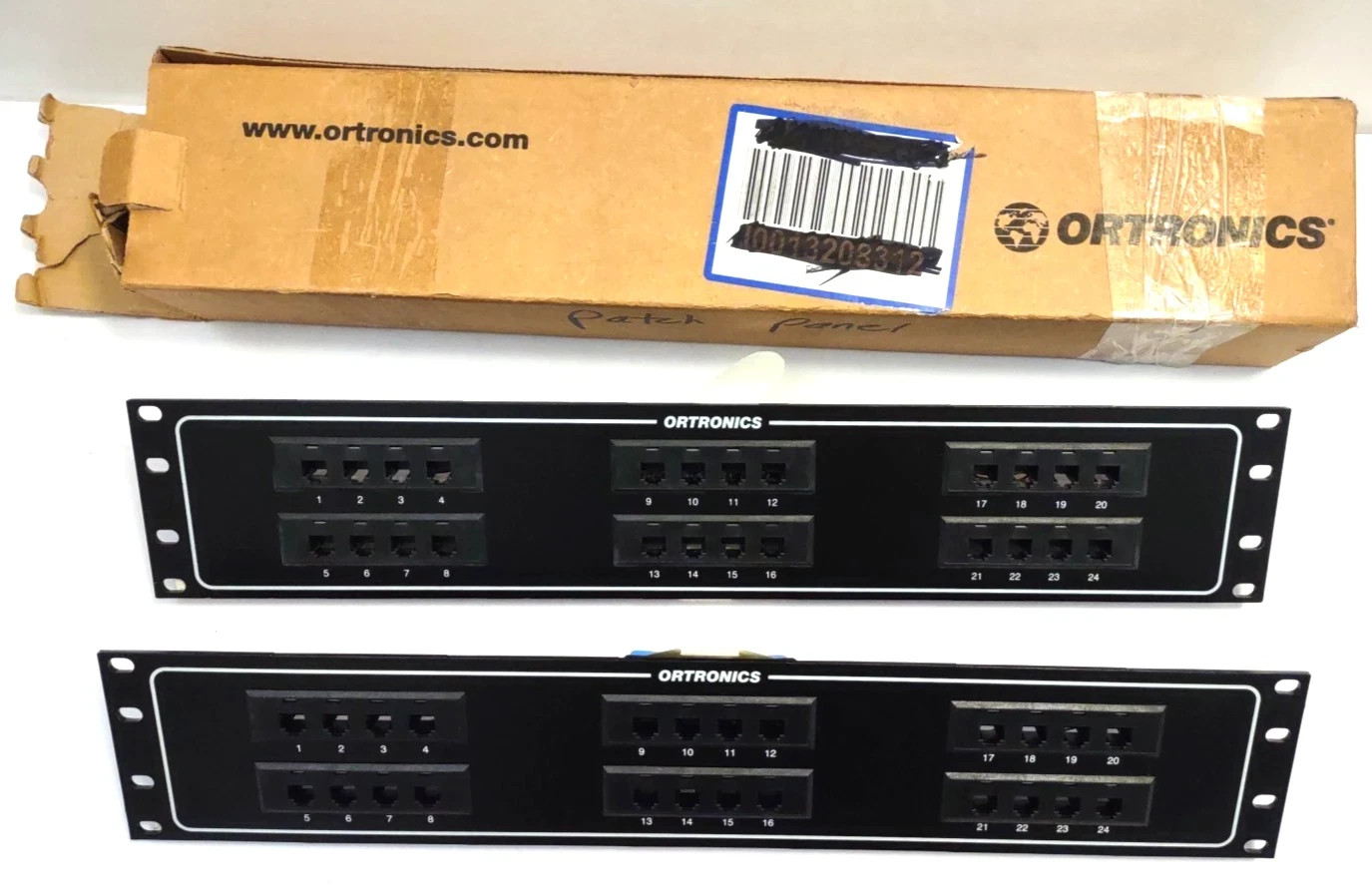 Lot of 2 Ortronics OR-808004920 Mod 6 Telco Rack-Mount Voice Patch Panel 19”