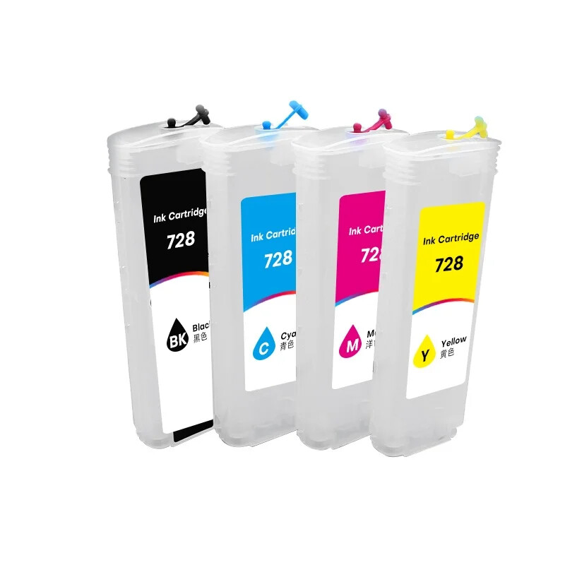 4color/set 728 Refillable ink cartridge for T730 T830 Printer
