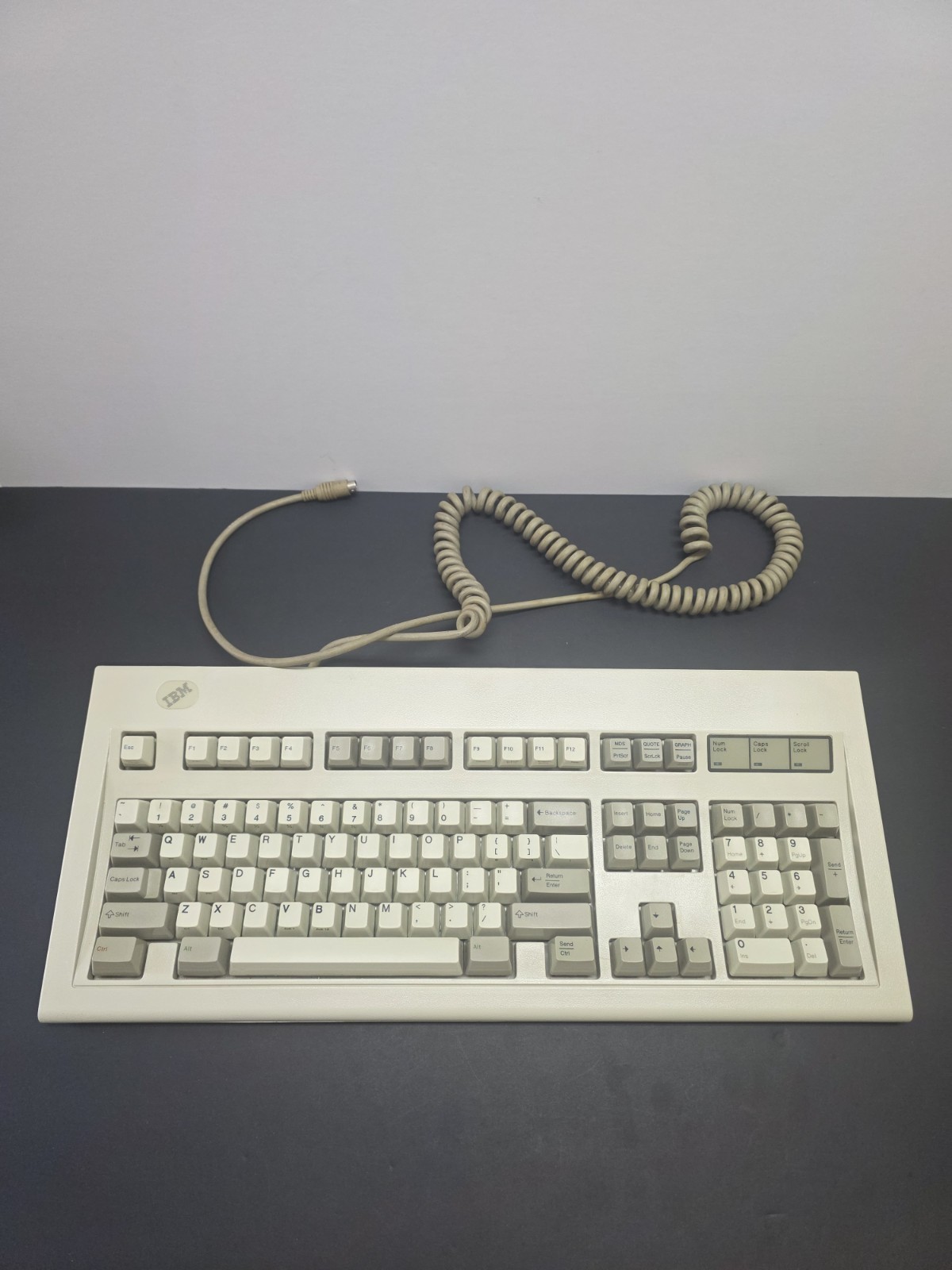 IBM Model M Keyboard 1392366 RT PC Buckling Spring Green Sublegends AMP Cable