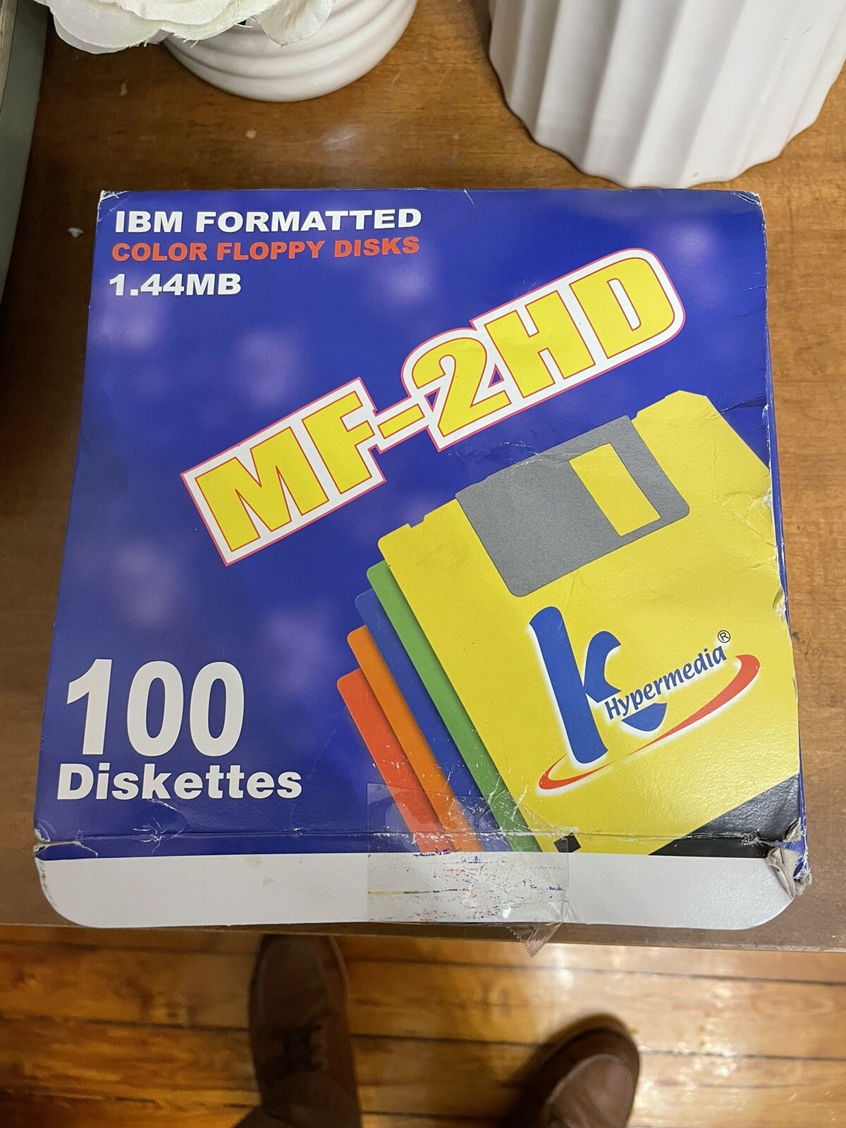 100 pack Hypermedia MF-2HD Diskettes Floppy Disks 1.44MB IBM Formatted NIB