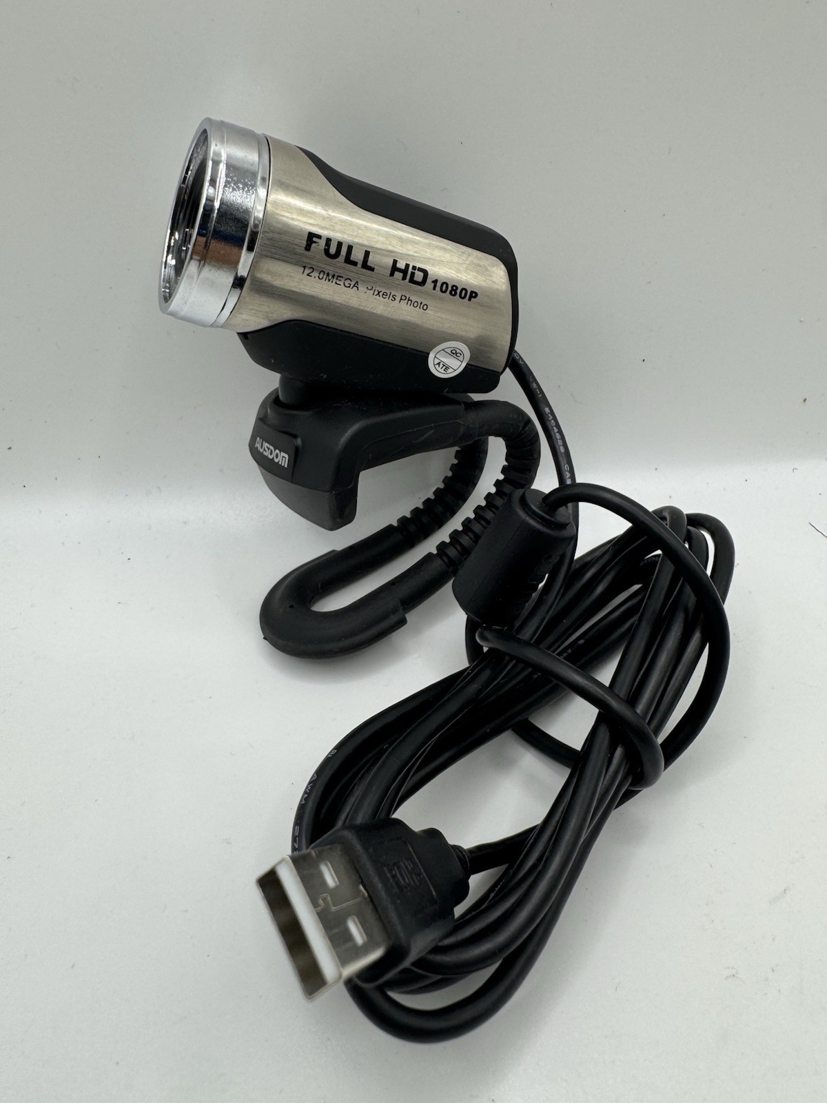 AUSDOM Full HD 1080P Wide Angle View Webcam with Anti-Distortion AW615