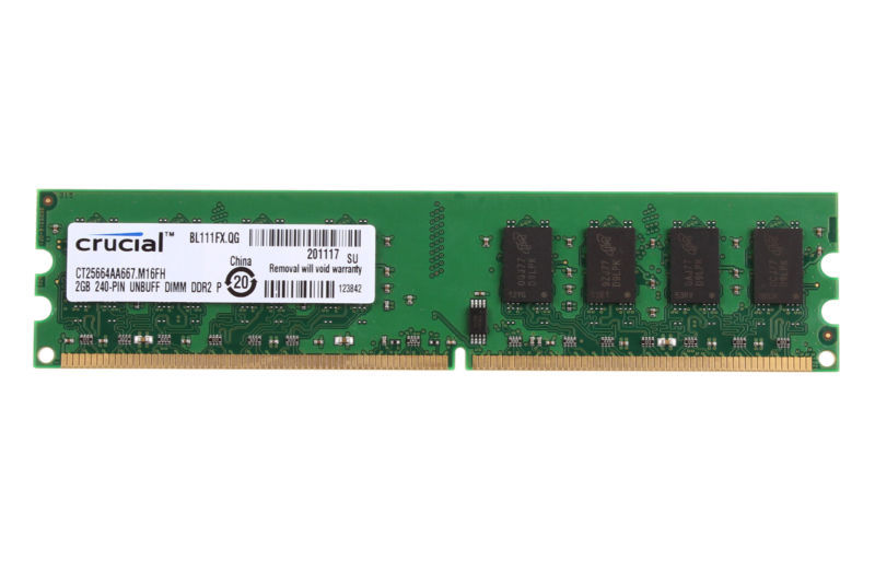 Lot Crucial 2GB 4GB 8GB 2Rx8 PC2-5300 DDR2 667Mhz 240pin DIMM RAM Desktop Memory
