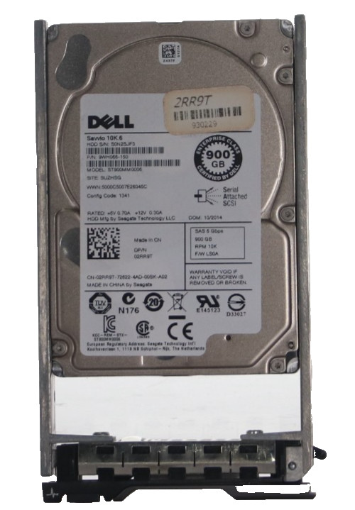 Lot of 8 Dell 02RR9T 900GB HDD 10K 6Gb/s 64MB Cache 2.5" SAS ST900MM0006 w/ TRAY