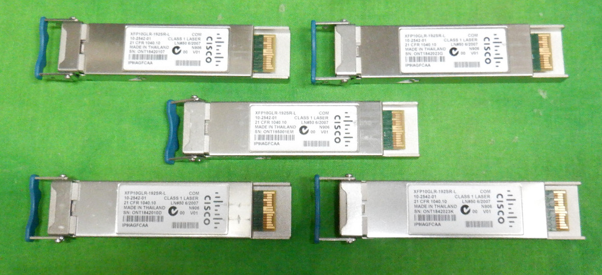 Cisco XFP10GLR-192SR-L TRANSCEIVER 10-2542-01      LOT OF 5