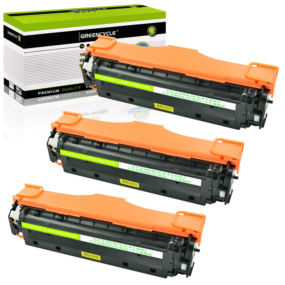 3PK BK High Yeild Toner Fit For HP CC530X 304X Laserjet CP2025N CP2025DN CP2025X