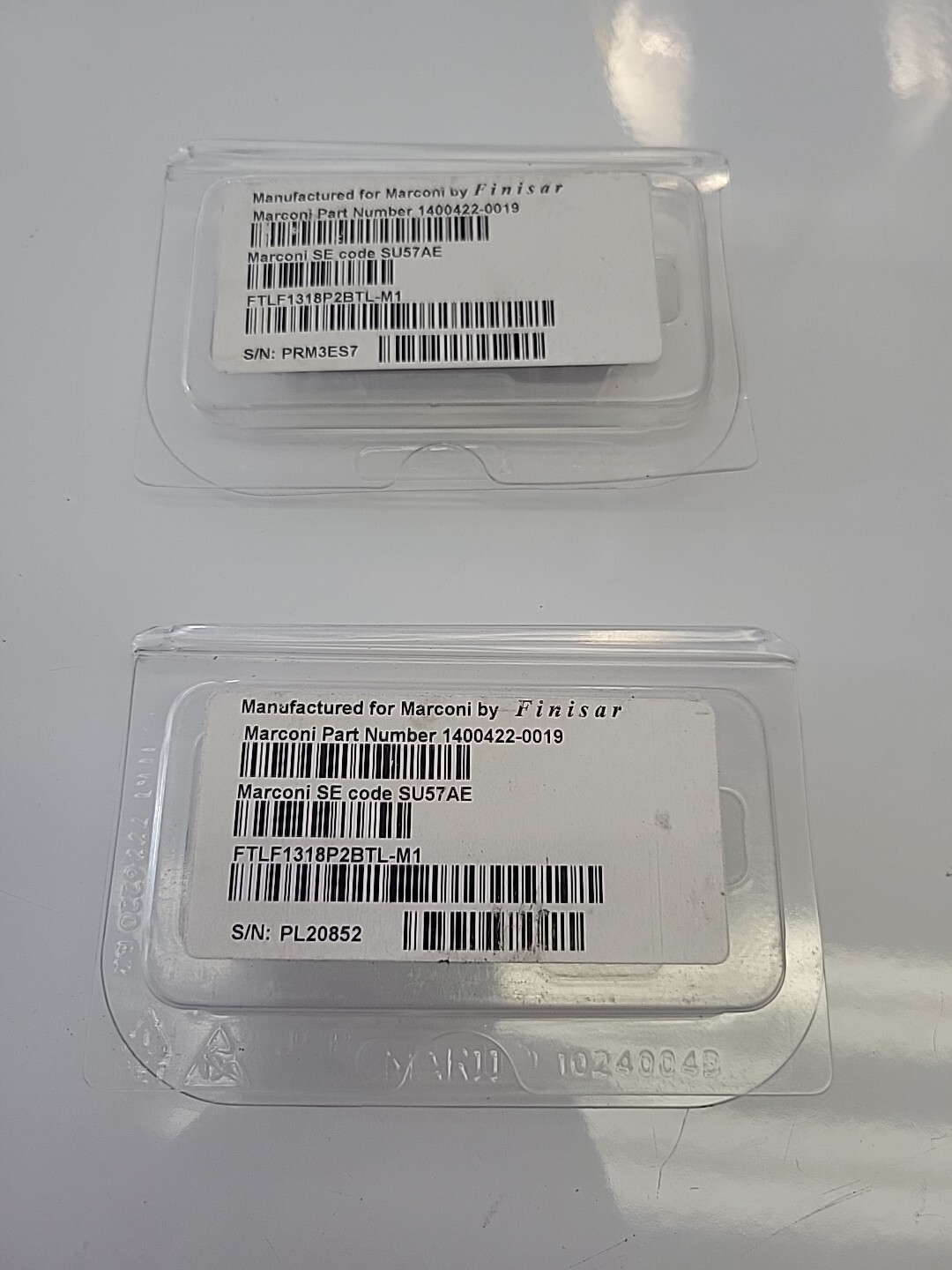 FINISAR SFP / FTLF1318P2BTL-M1 / 1000BASE-LX10 1xFC / CLASS 1 LASER / codeSU57AE