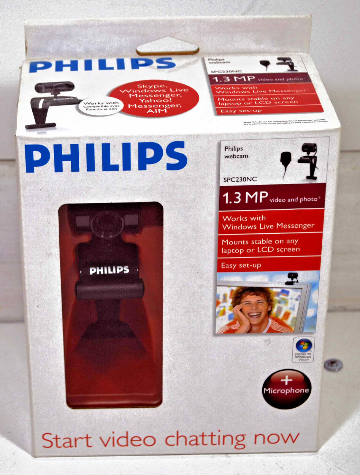 New Philips Webcam 1.3MP Model SPC230NC - Video Chatting at your computer