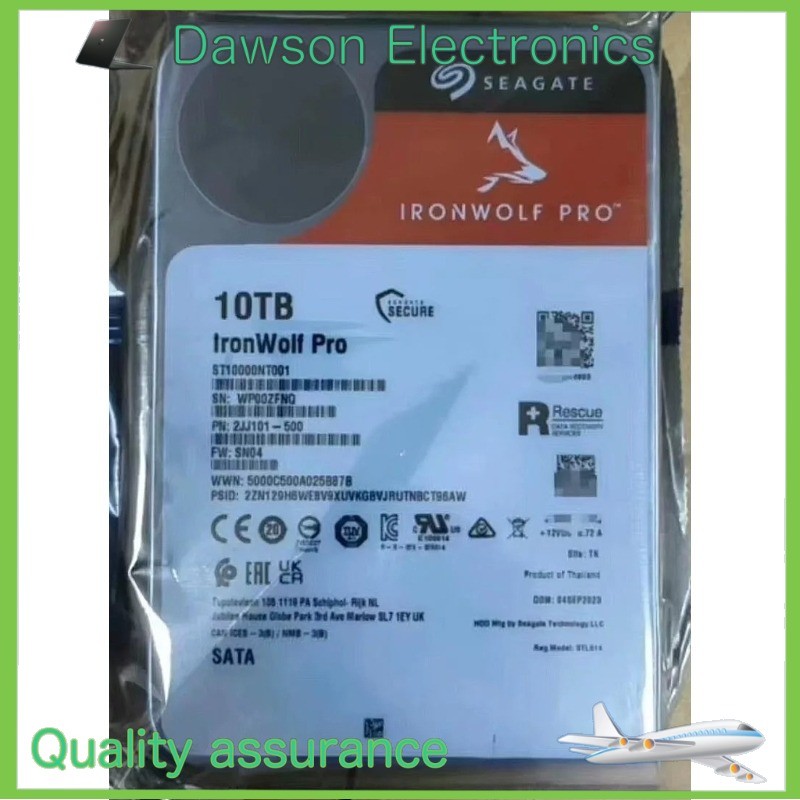 New ST10000NT001 FOR Seagate IronWolf Pro Hard Drive 10TB 7200RPM 256MB SATA HDD