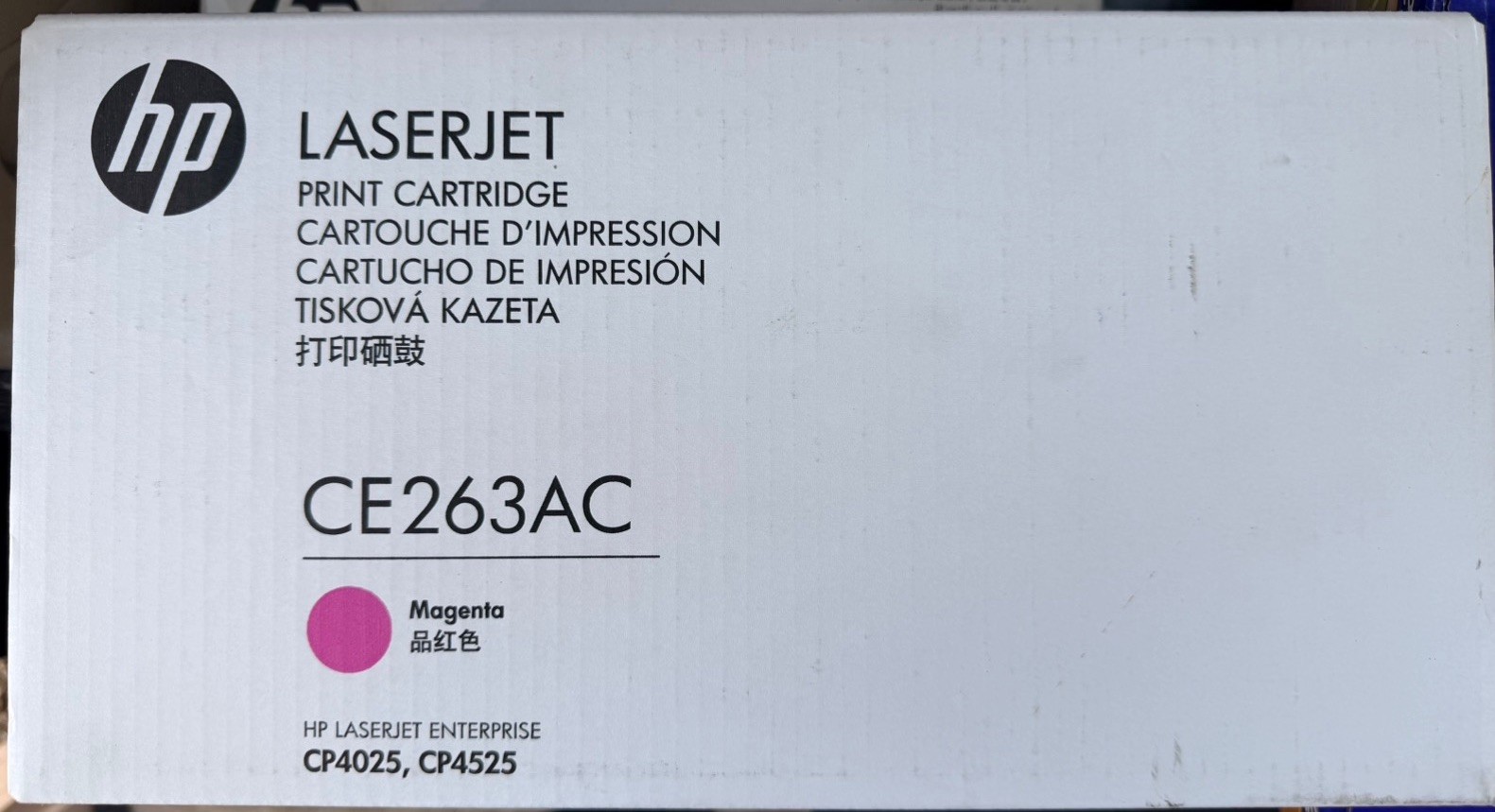 Original HP CE263AC Magenta Toner Cartridge for LaserJet CP4025/CP4525 Sealed